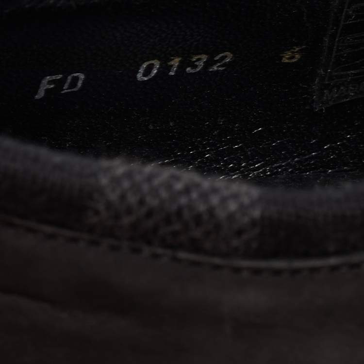 Pre Owned Louis Vuitton Black Suede Lace Up Oxford Size 40