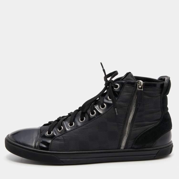 Louis Vuitton Damier Graphite Lace Up High Top Sneakers