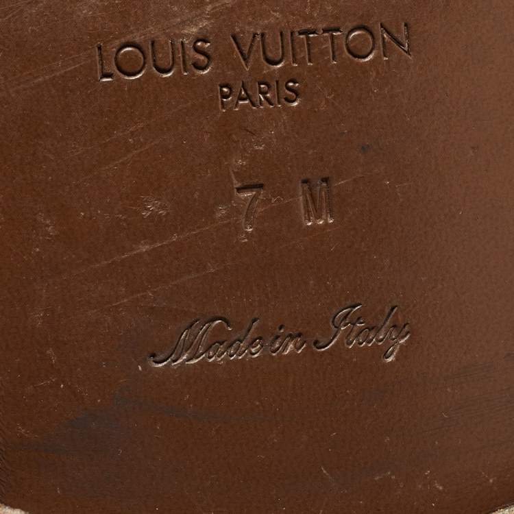 Pre Owned Louis Vuitton Dark Green Leather Major Loafers Size 41