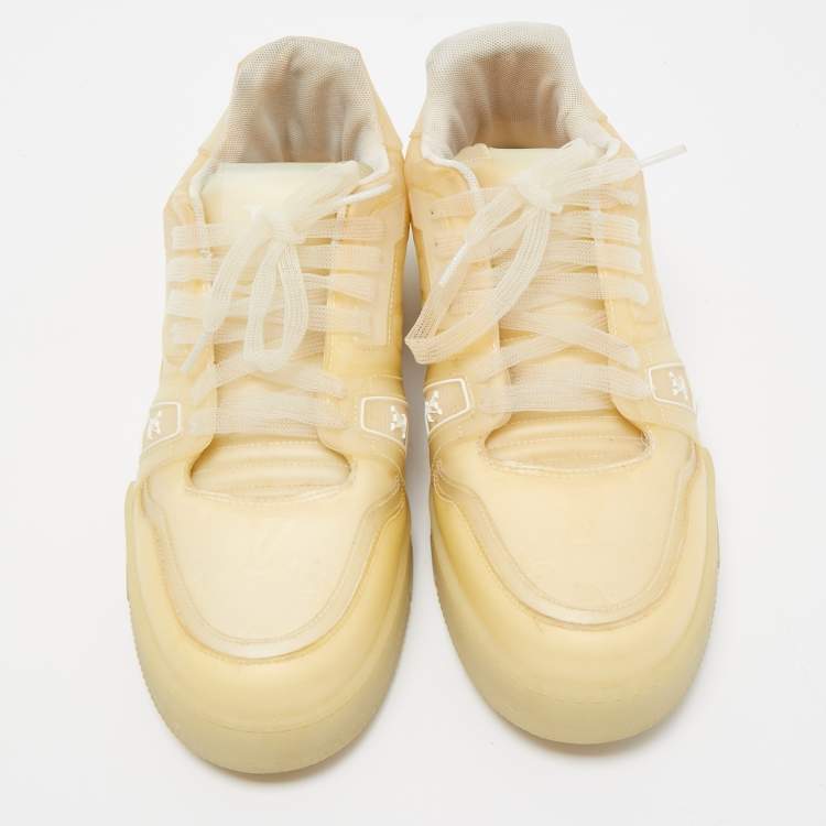 Pre Owned Louis Vuitton Transparent/Beige Monogram PVC Trainer Sneakers Size 41