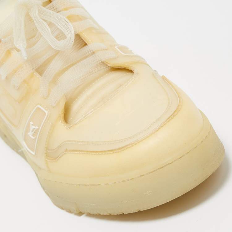 Pre Owned Louis Vuitton Transparent/Beige Monogram PVC Trainer Sneakers Size 41