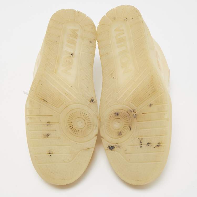 Pre Owned Louis Vuitton Transparent/Beige Monogram PVC Trainer Sneakers Size 41