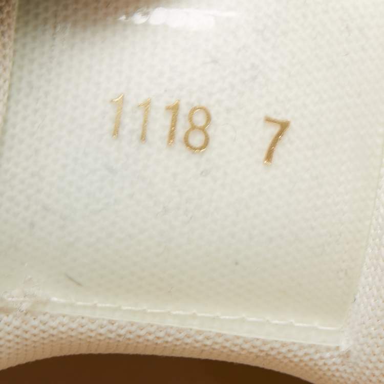 Pre Owned Louis Vuitton Transparent/Beige Monogram PVC Trainer Sneakers Size 41