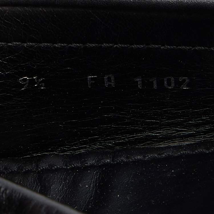 Pre Owned Louis Vuitton Black Leather Monte Carlo Slip On Loafers Size 43.5