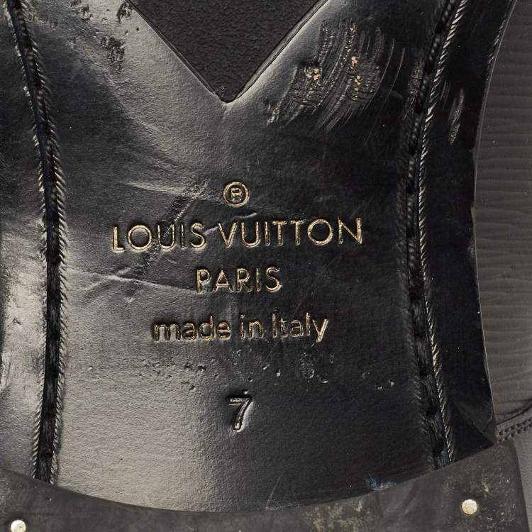 مملوكة مسبقًا Louis Vuitton Black  Leather Monkstrap Oxford Size 41 