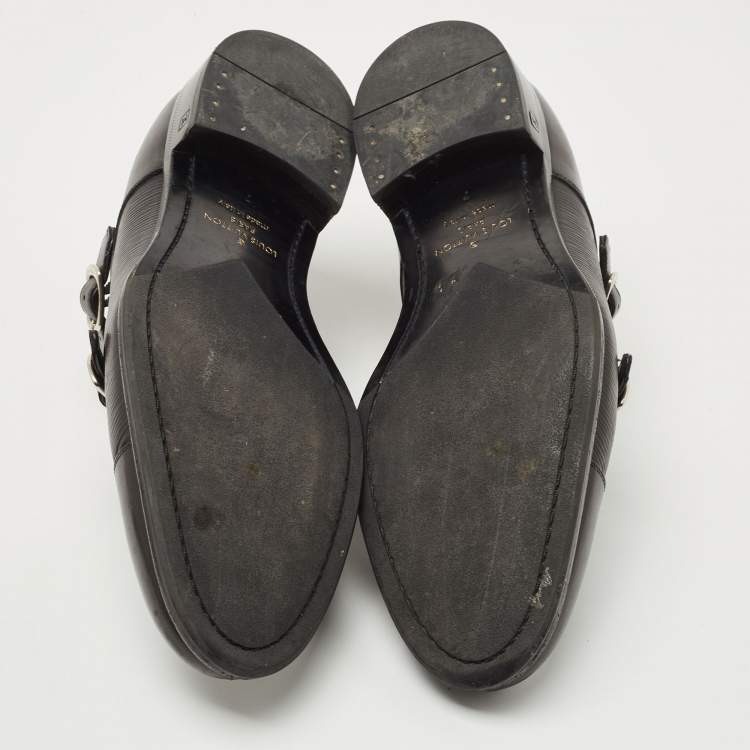 مملوكة مسبقًا Louis Vuitton Black  Leather Monkstrap Oxford Size 41 