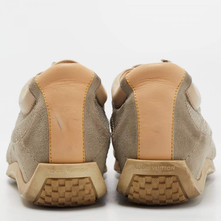 مملوكة مسبقًا Louis Vuitton Grey/ Beige Canvas and Leather Low Top  Sneakers Size 40
