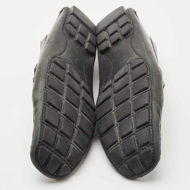 Pre Owned Louis Vuitton Black Leather Monte Carlo Loafers Size 44.5