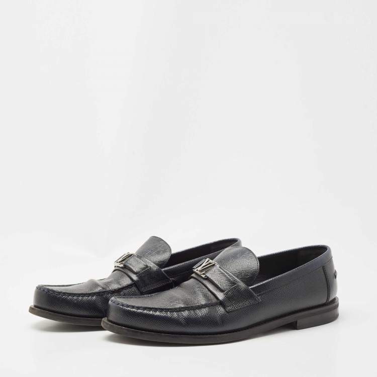 Louis Vuitton Black Leather Major Loafers Size 42.5 Louis Vuitton