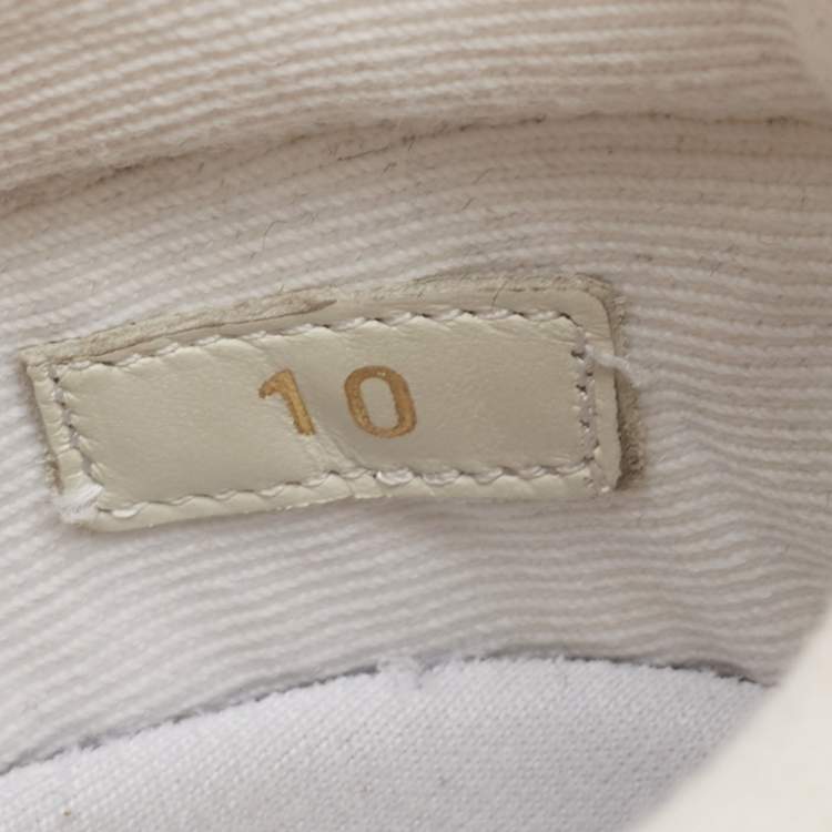 Pre Owned Louis Vuitton White Knit V.N.R Sneakers Size 44