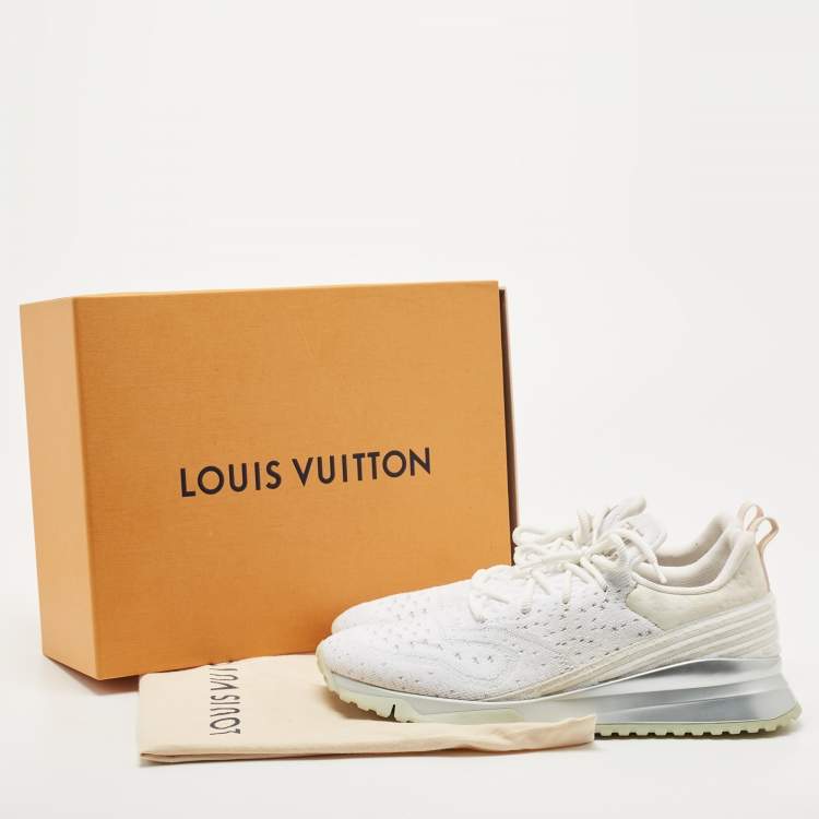 Pre Owned Louis Vuitton White Knit V.N.R Sneakers Size 44