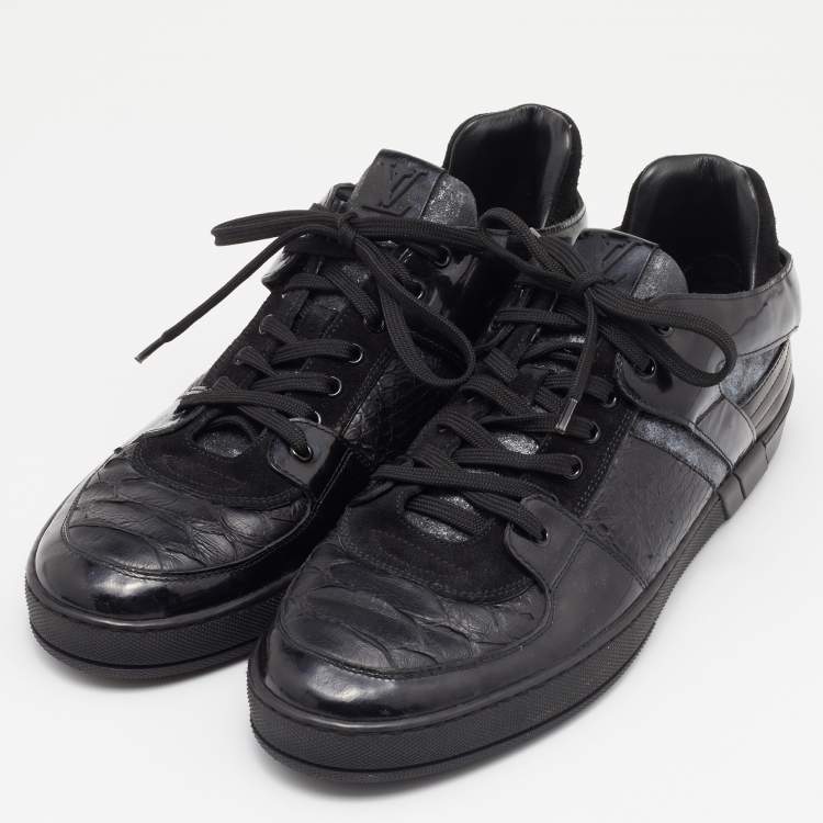 Men Black Patent Leather Louis Vuitton Shoes.