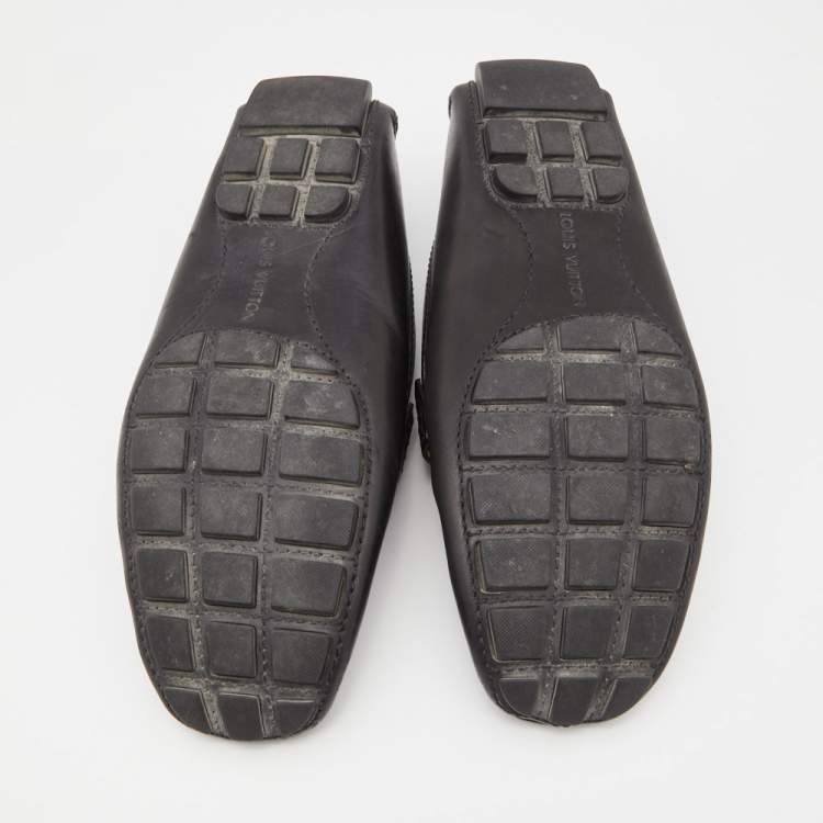مملوكة مسبقًا Louis vuitton Black Leather Monte Carlo Slip On Loafers Size 40.5