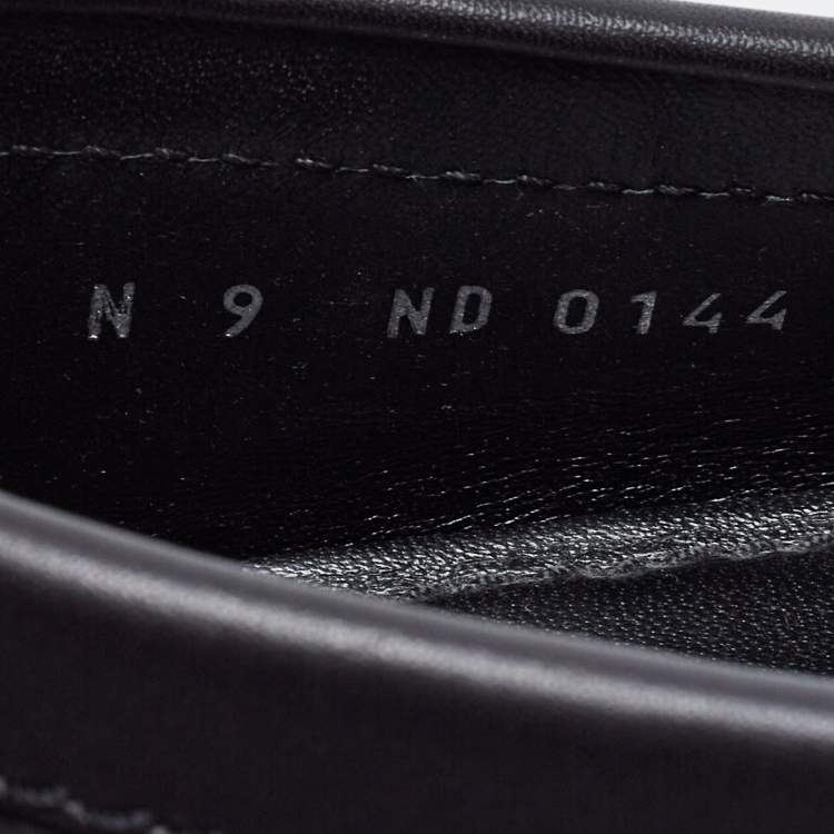 Pre Owned Louis Vuitton Black Leather Hockehneim Loafers Size 43