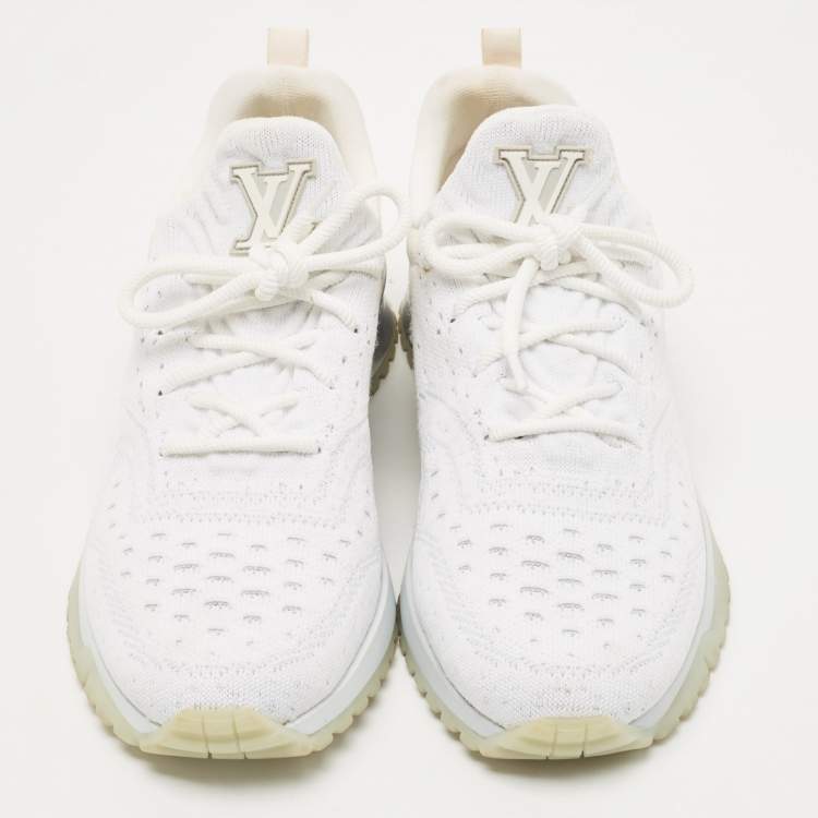 مملوكة مسبقًا Louis Vuitton White Knit Fabric V.N.R Sneakers Size 42