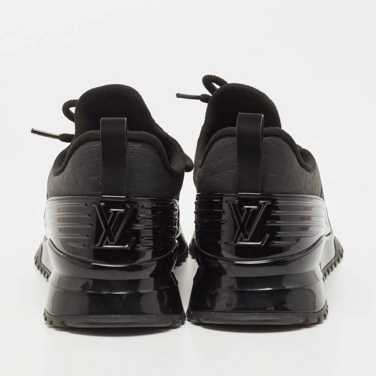 Pre Owned Louis Vuitton Black Knit Fabric V.N.R Sneakers Size 43.5