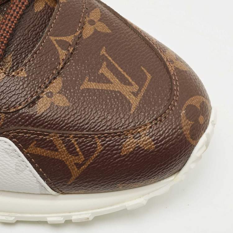 Pre Owned Louis Vuitton Brown Monogram Canvas Runaway Sneakers Size 42.5