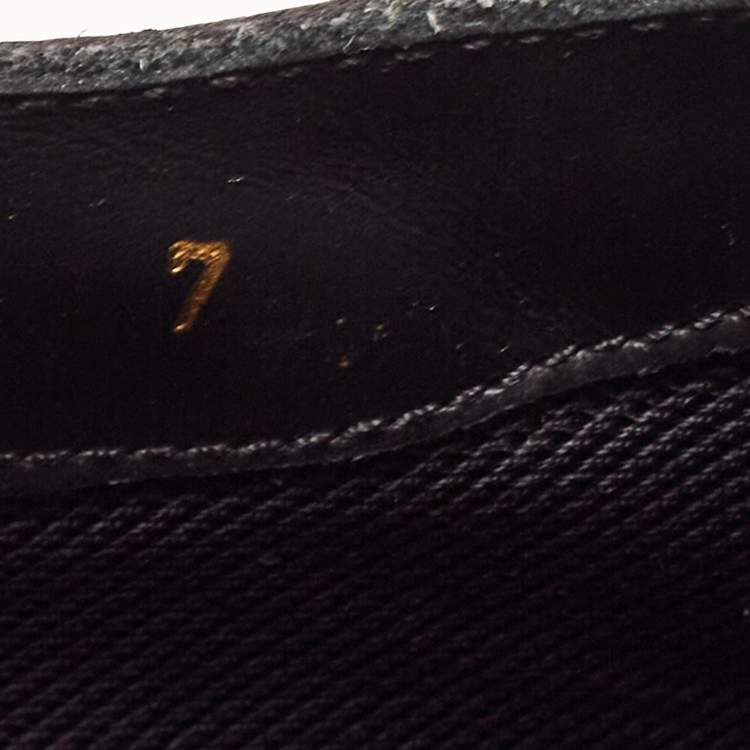 Pre Owned Louis Vuitton Black Leather Lace Up Derby Size 41