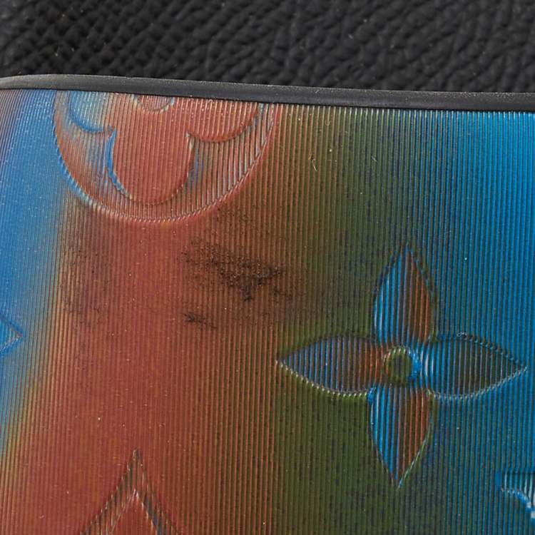 Pre Owned  Louis Vuitton Multicolor Iridescent Monogram Rubber Waterfront Slides Size 43