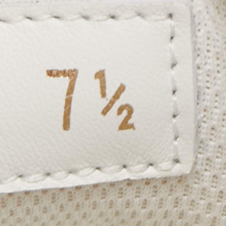 Pre Owned Louis vuitton White Monogram Leather and PVC Low Top Sneakers Size 41.5