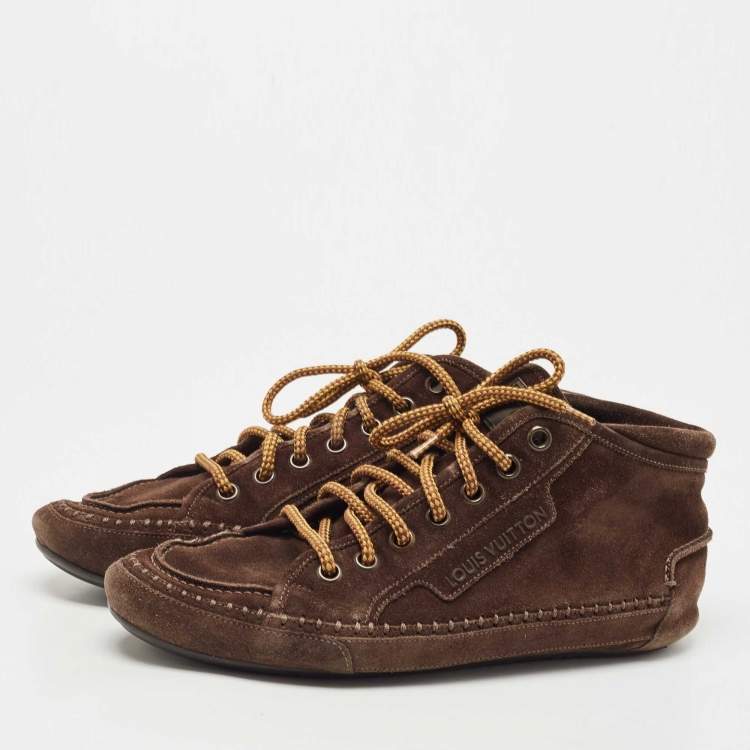 brown louis vuitton high top sneakers