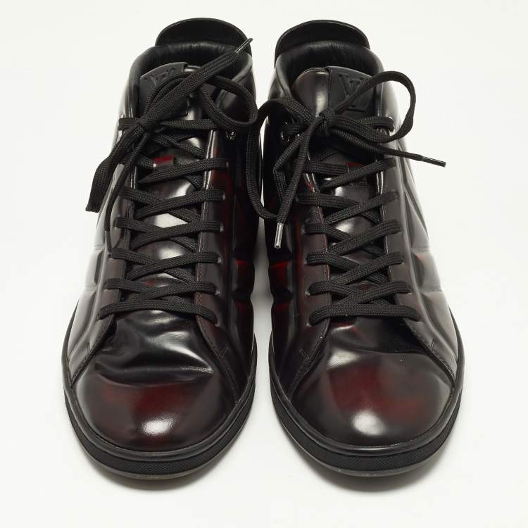 مملوكة مسبقًا Louis Vuitton Two Tone Leather High Top Sneakers Size 42