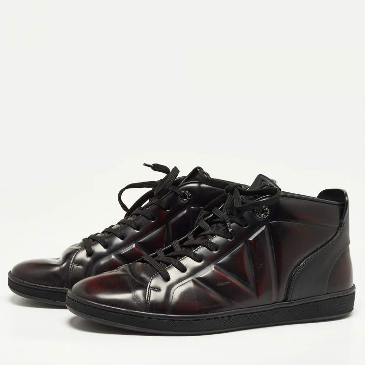 مملوكة مسبقًا Louis Vuitton Two Tone Leather High Top Sneakers Size 42