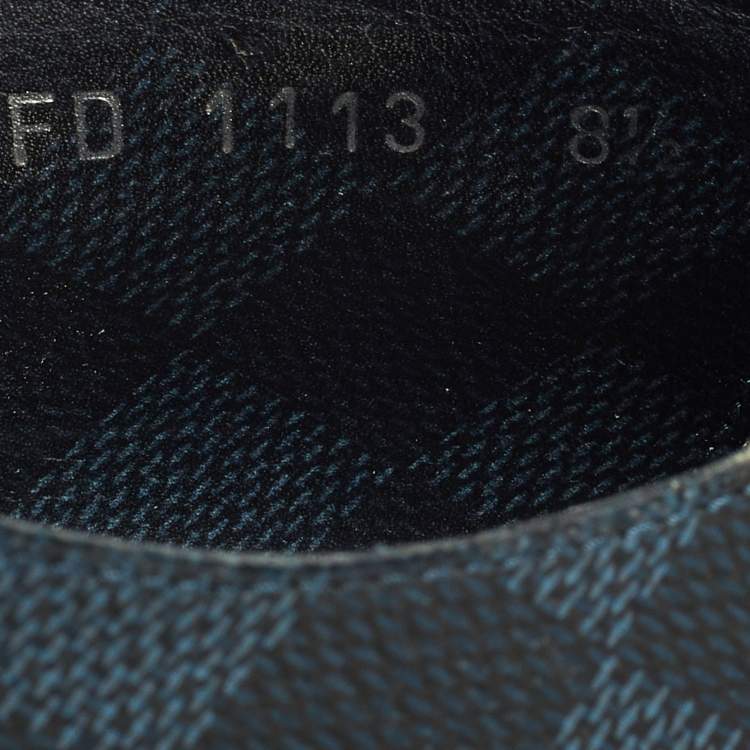 Pre Owned Louis Vuitton Two Tone Suede, Leather and Damier Canvas Lace Up Derby Size 42.5