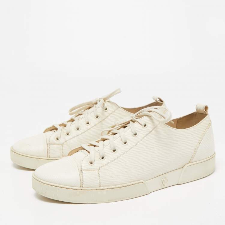 Louis Vuitton Cream EPI Leather Match Up Sneakers Size 43