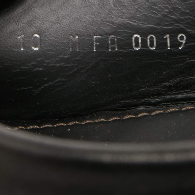 Pre Owned Louis Vuitton Black Leather Monte Carlo Loafers Size 44