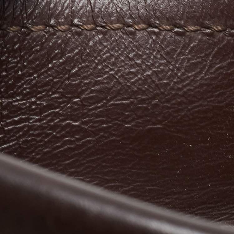Pre Owned Louis Vuitton Dark Brown Leather Monte Carlo Loafers Size 41