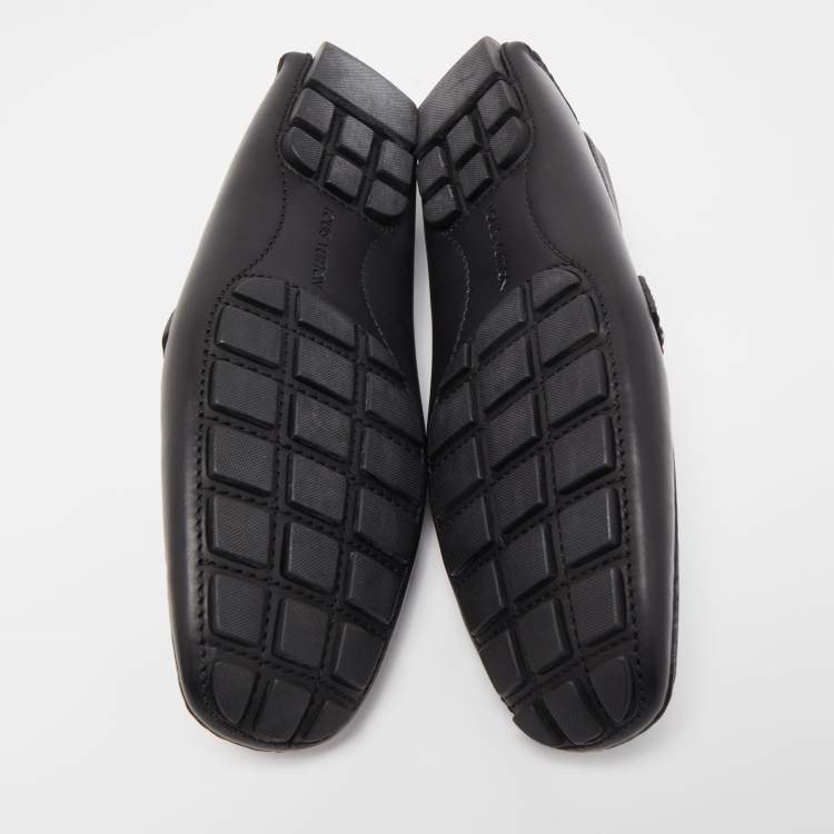 Pre Owned Louis Vuitton Black Leather Monte Carlo Loafers Size 42.5