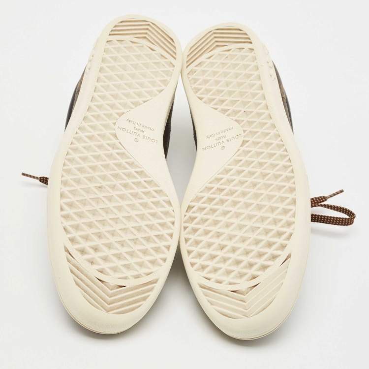Pre Owned Louise Vuitton Brown Monogram Canvas Low Top Sneakers Size 40