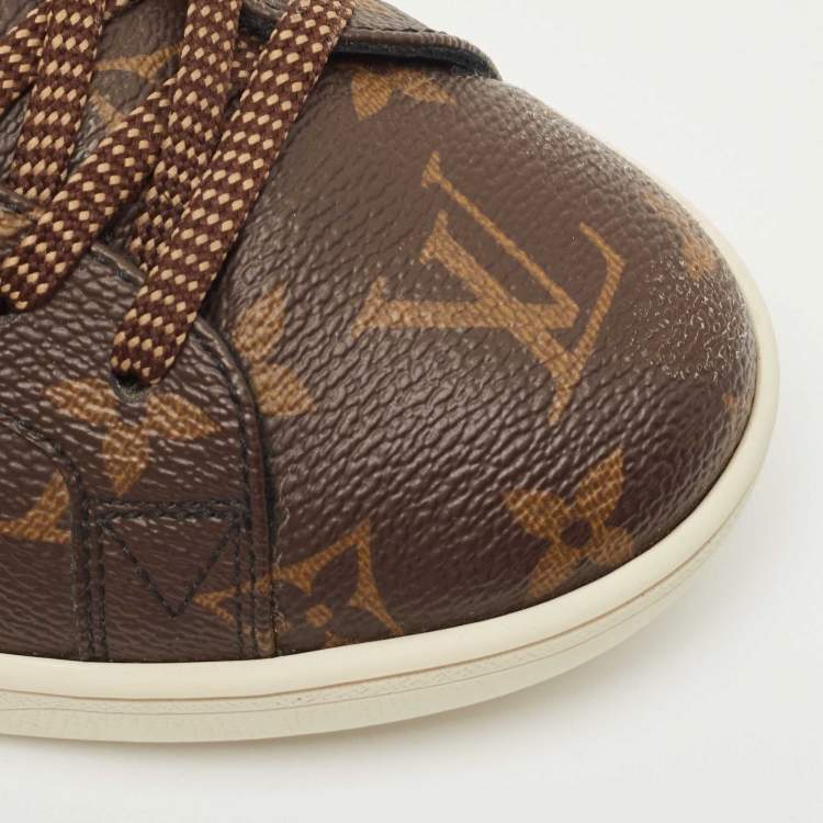 Pre Owned Louise Vuitton Brown Monogram Canvas Low Top Sneakers Size 40