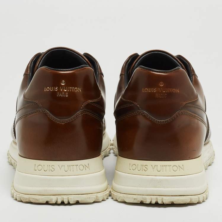 Pre Owned Louis Vuitton Brown Leather Low Top Sneakers Size 41