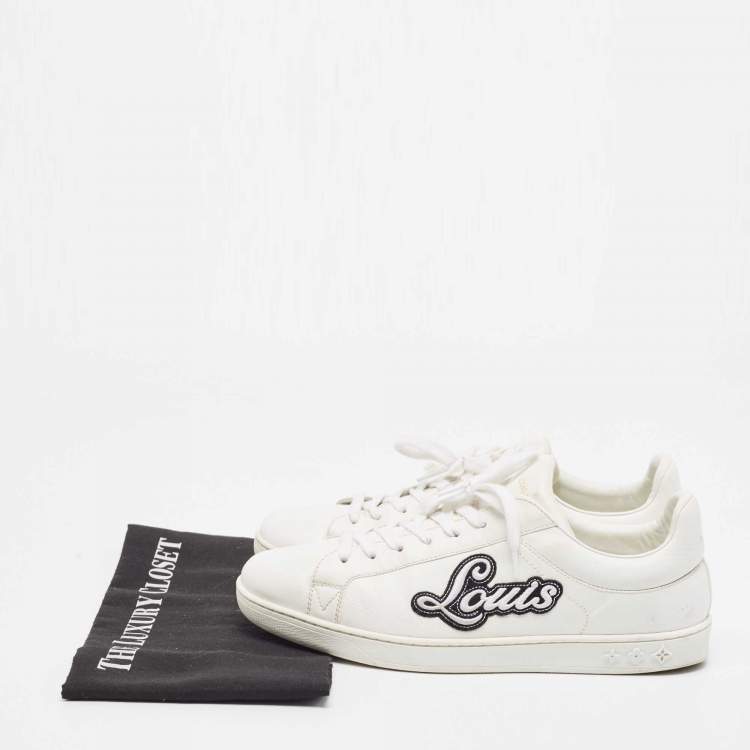 مملوكة مسبقًا Louis Vuitton White Leather Rivoli Sneakers Size 42
