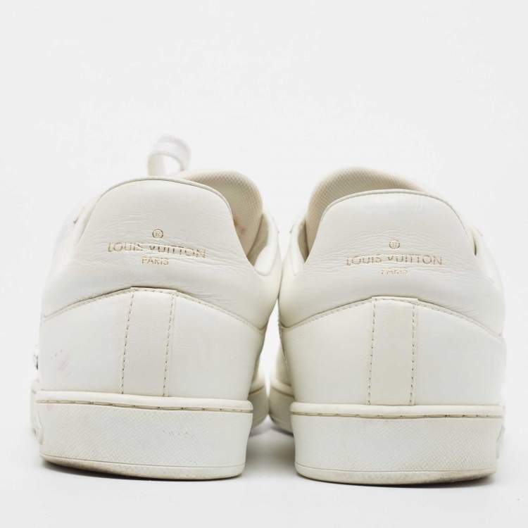 مملوكة مسبقًا Louis Vuitton White Leather Rivoli Sneakers Size 42