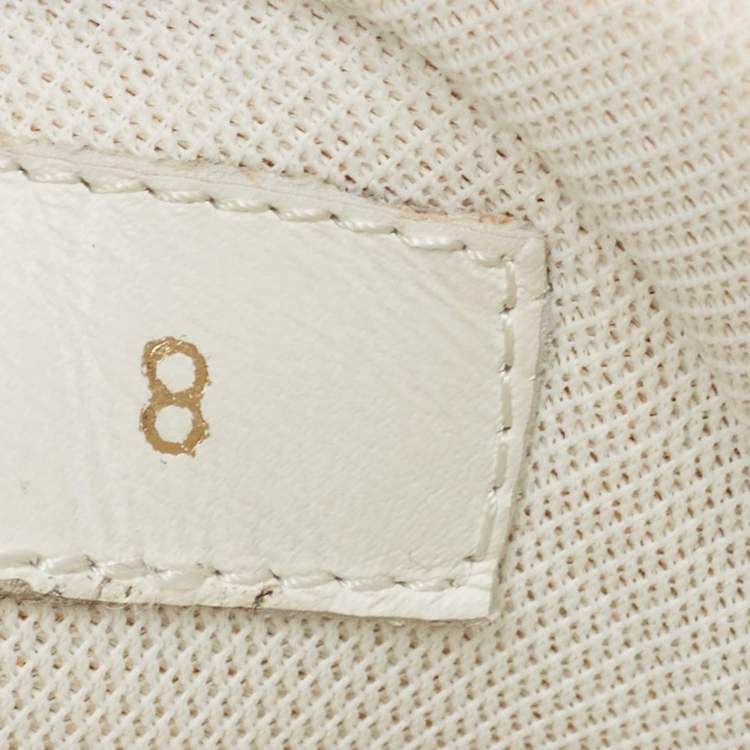 مملوكة مسبقًا Louis Vuitton White Leather Rivoli Sneakers Size 42