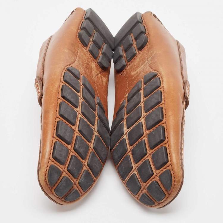 Pre Owned Louis Vuitton Brown Leather Monte Carlo Loafers Size 41