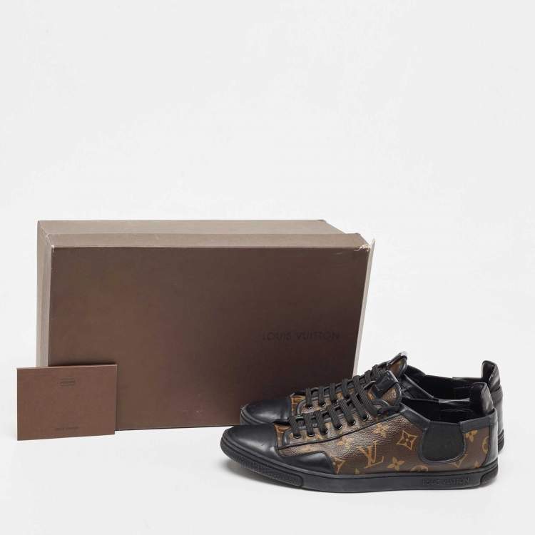 Pre Owned Louis Vuitton Brown Monogram Canvas Slalom Low Top Sneakers Size 42.5