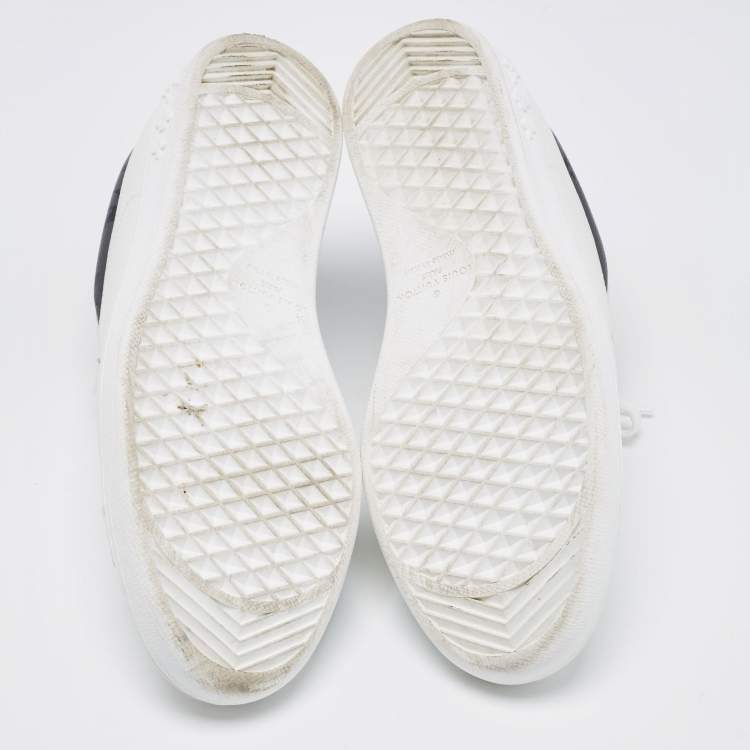 Pre Owned Louis Vuitton White Leather Luxembourg Sneakers Size 41