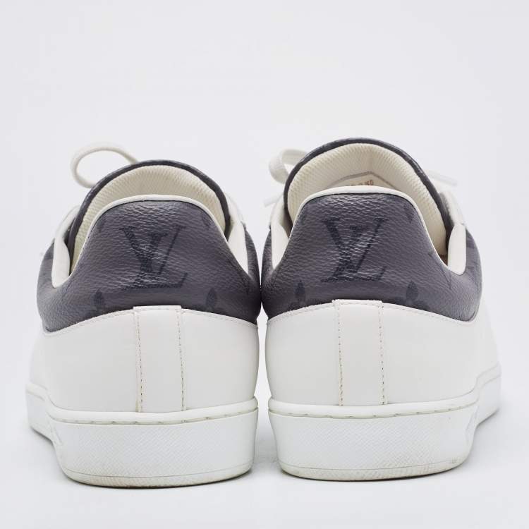 Pre Owned Louis Vuitton White Leather Luxembourg Sneakers Size 41