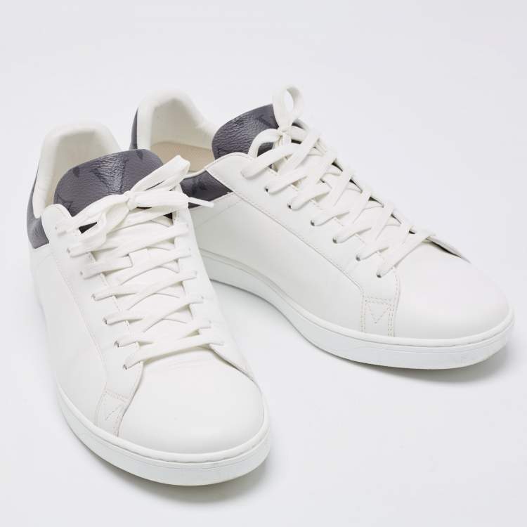 Pre Owned Louis Vuitton White Leather Luxembourg Sneakers Size 41