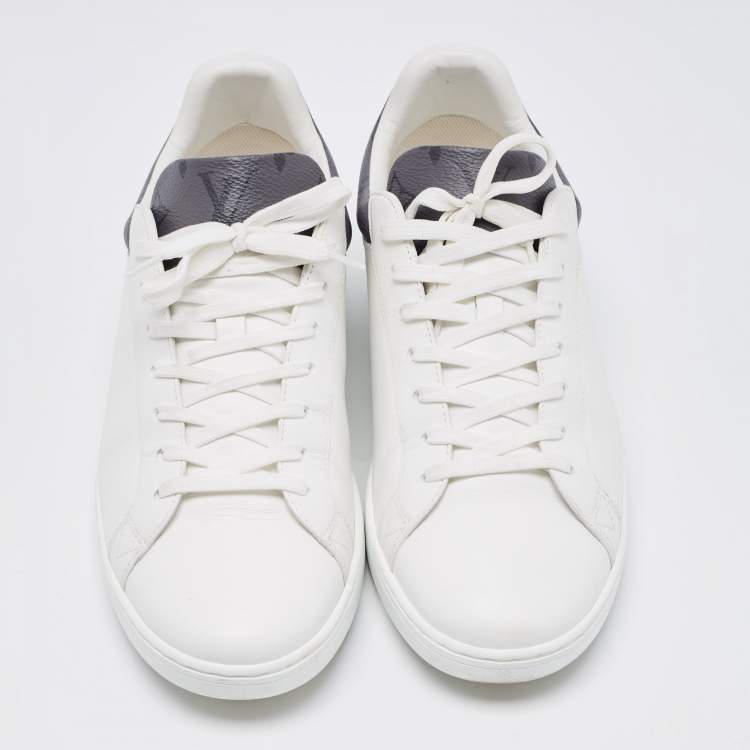 Pre Owned Louis Vuitton White Leather Luxembourg Sneakers Size 41