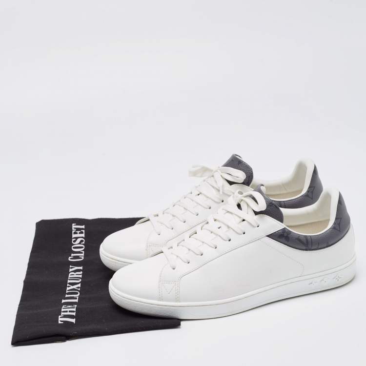 Pre Owned Louis Vuitton White Leather Luxembourg Sneakers Size 41