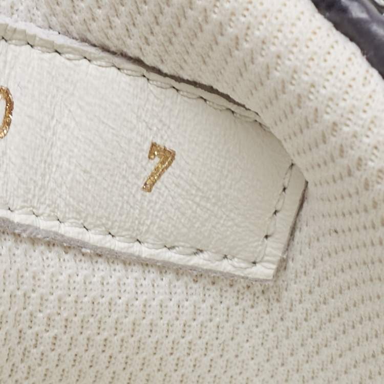 Pre Owned Louis Vuitton White Leather Luxembourg Sneakers Size 41