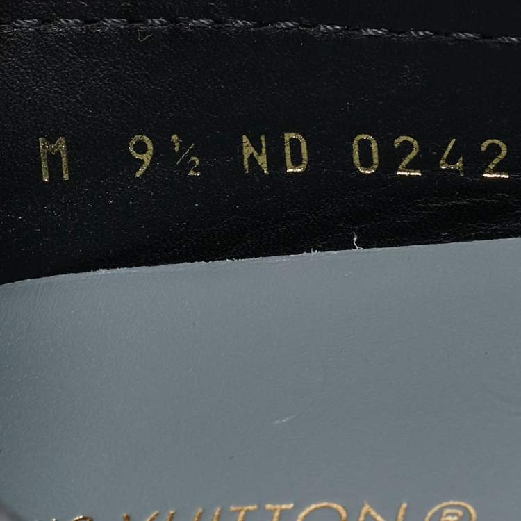 Pre Owned Louis Vuitton Black Leather Hockenheim Loafers Size 43.5 