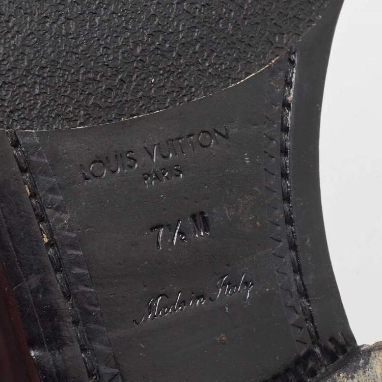 Pre Owned Louis Vuitton Black Leather Hockenheim Loafers Size 41.5