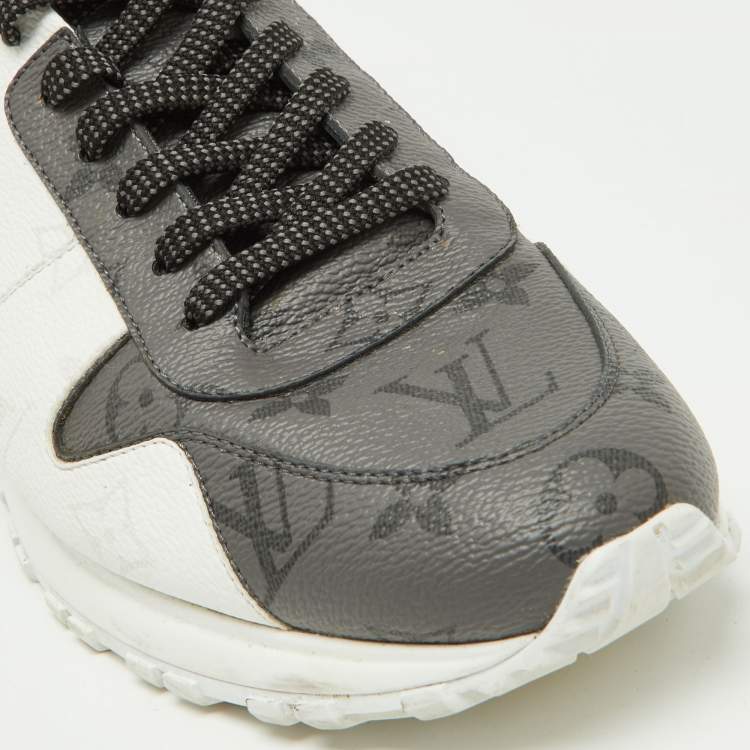 Pre Owned Louis Vuitton Grey/White Monogram Canvas Run Away Sneakers Size 41