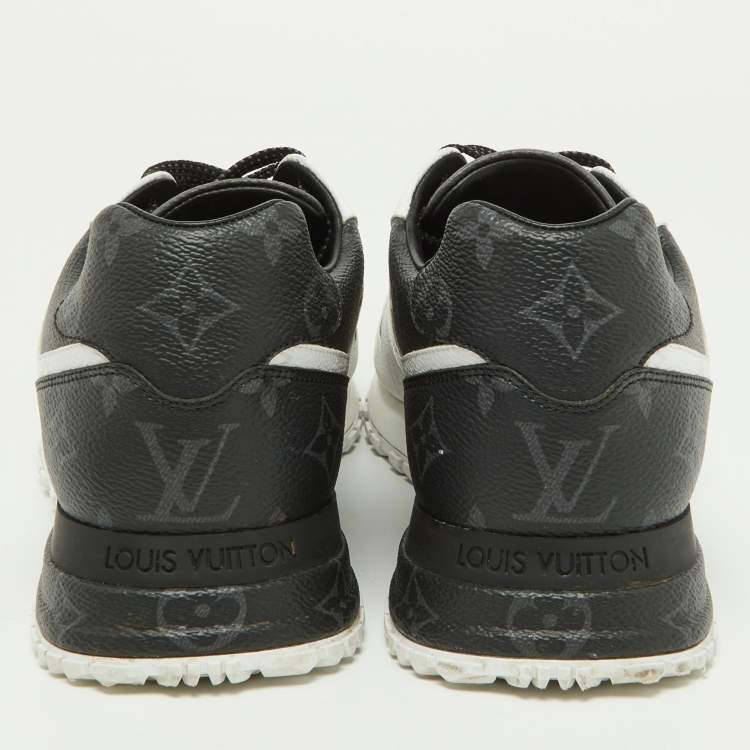 Pre Owned Louis Vuitton Grey/White Monogram Canvas Run Away Sneakers Size 41